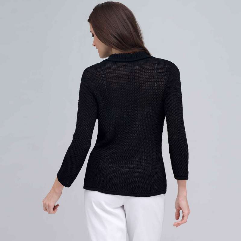 3/4 Sleeve Notch Cardigan. image number 1
