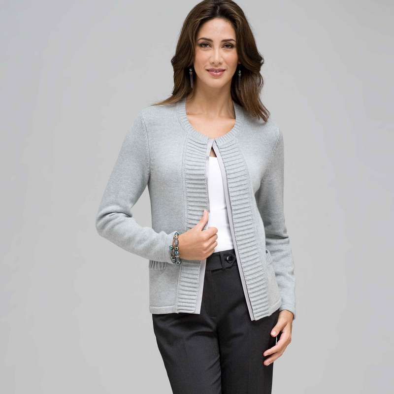 Rib Trim Cardigan image number 0