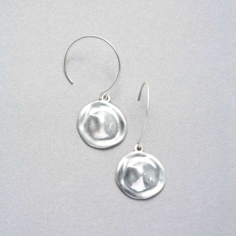 Hammered Silver Earrings image number 0