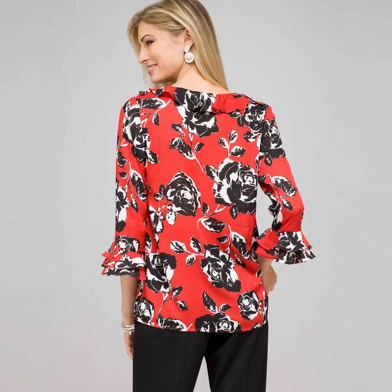 Floral Ruffle Top image number 1