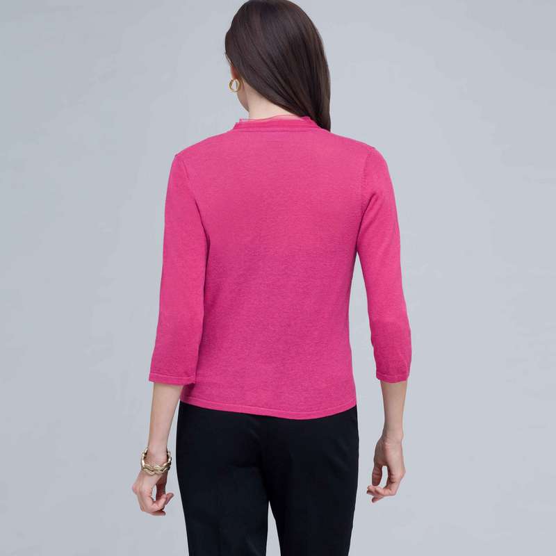 Woven Trimmed Cardigan. image number 1