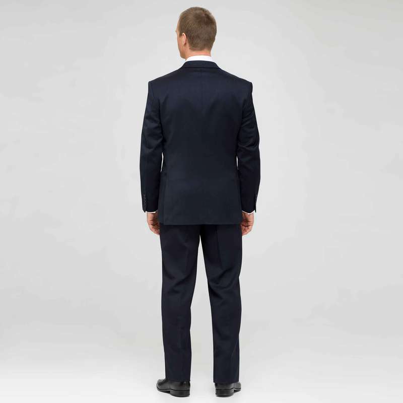 Navy Single Pleat Wool Suit image number 1