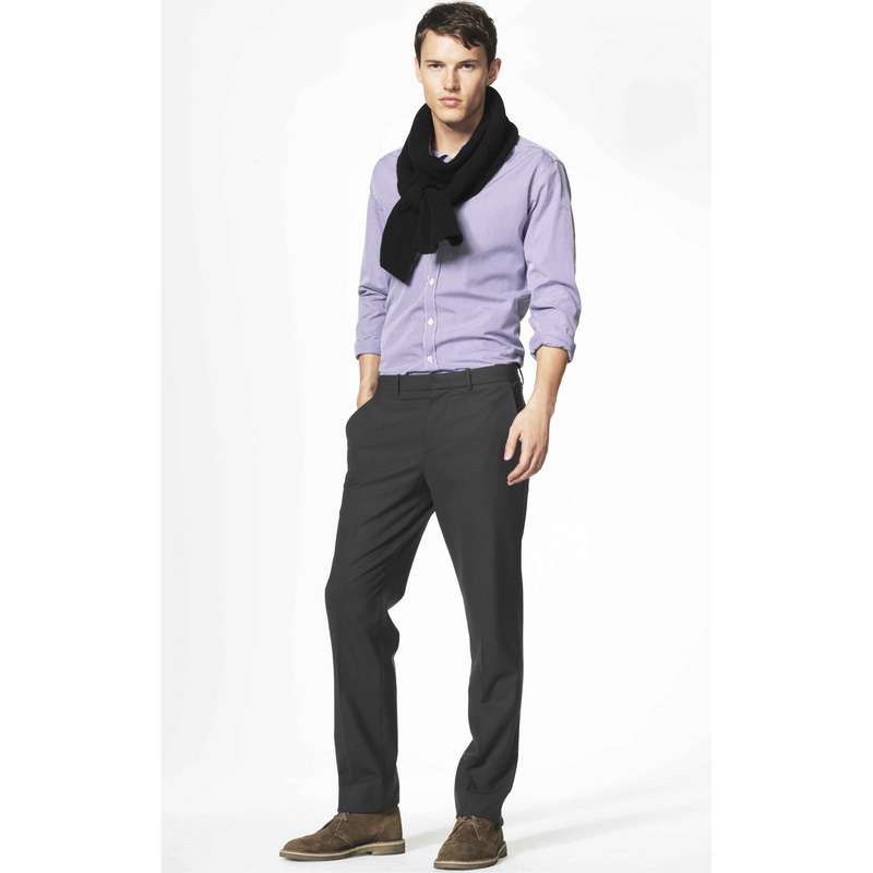 Microcheck Straight Leg Trousers image number 2