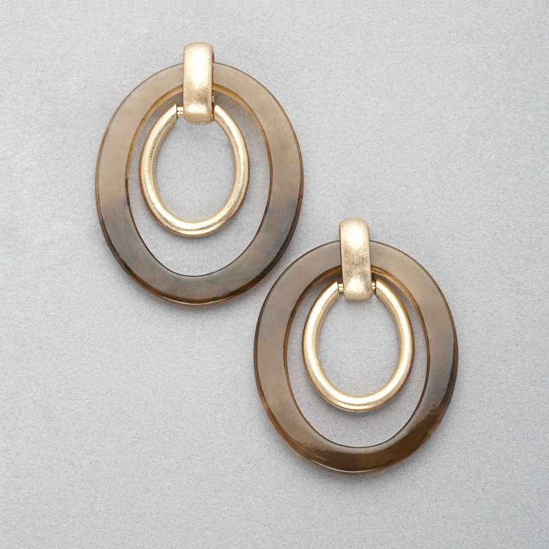Double Hoop Clip On Earring image number 0