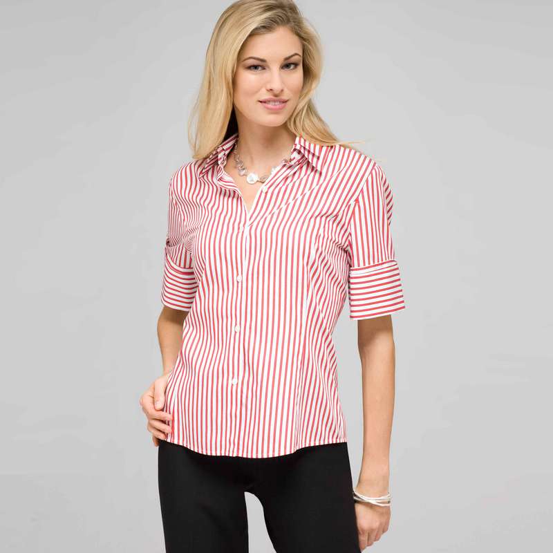 Double Collar Striped Shirt image number 0
