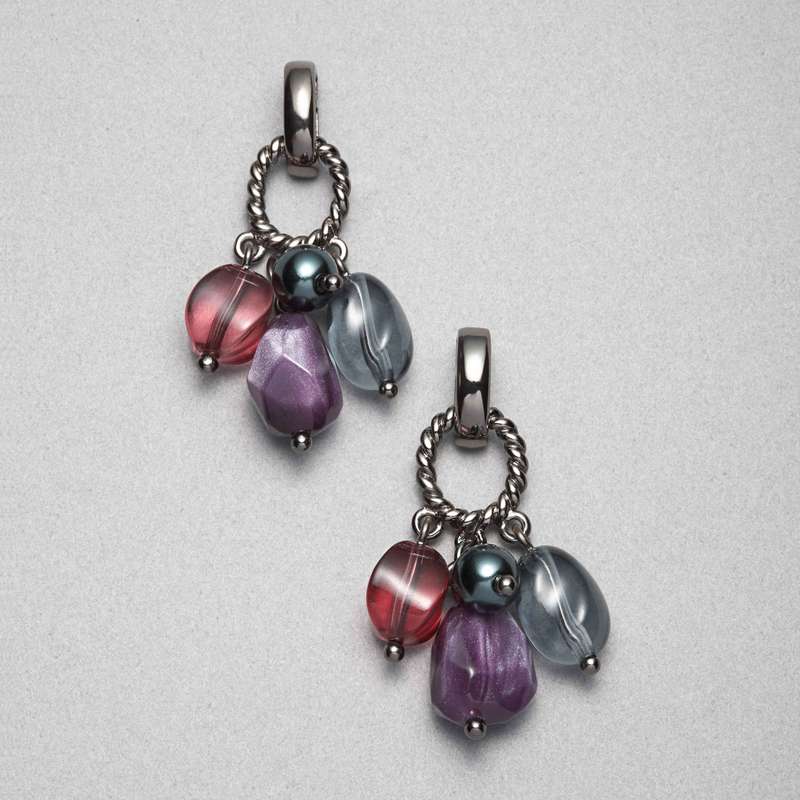 Light Hematite Dangle Earrings image number 0
