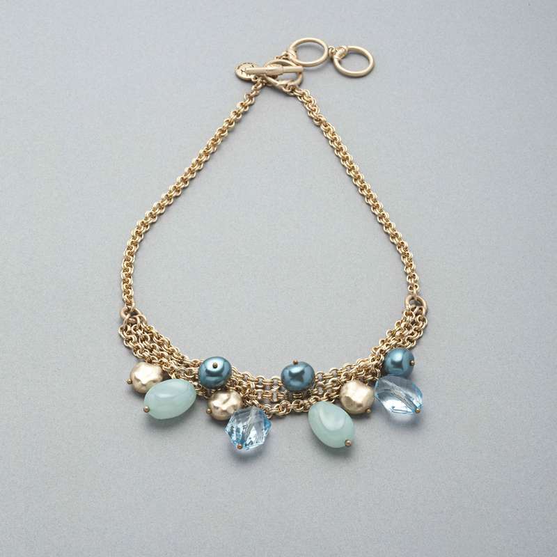 3 Strand Drop Necklace image number 0